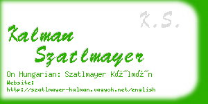 kalman szatlmayer business card